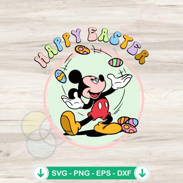 Funny Mickey Easter Egg SVG file for Cricut cutting machine