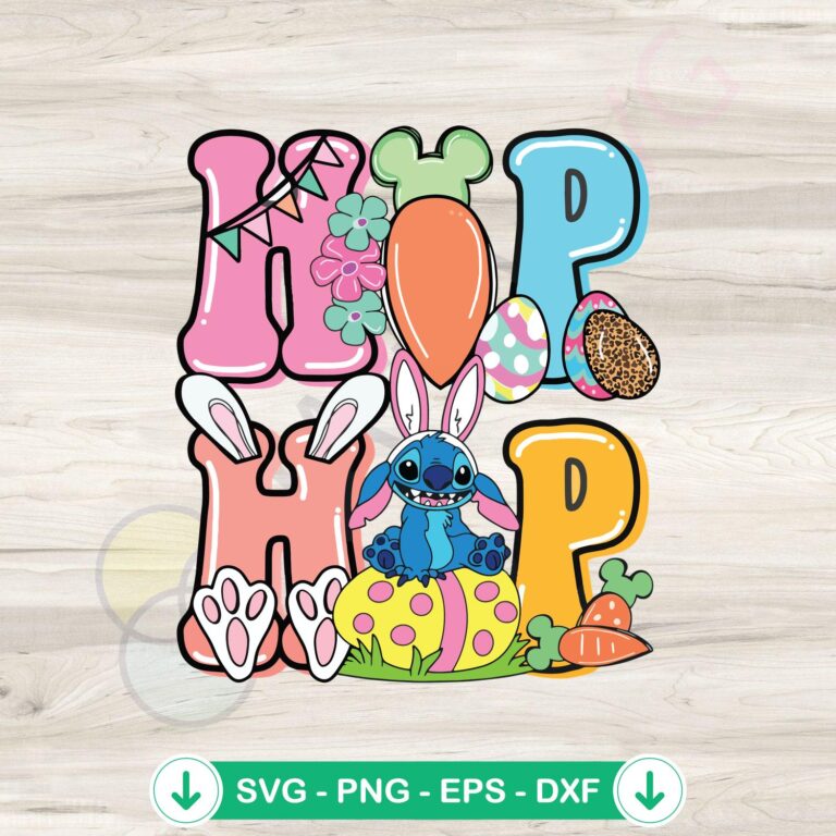 Grovy Hip Hop Easter Day Cute Stitch Easter Egg SVG Cutting Files 2 Grovvy Hip Hop Easter Day SVG file, cutting file for Cricut