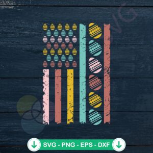 American Flag Easter Egg svg file for Cricut cutting machine