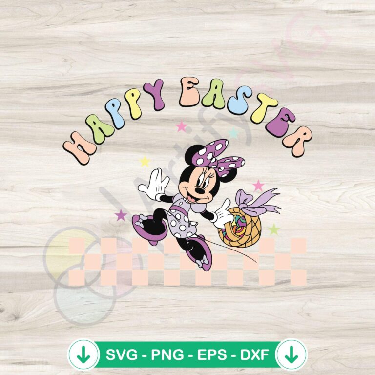 Happy Easter Minnie Easter Egg SVG | Cricut & Sublimation Files 2 Happy Easter Minnie Easter Egg SVG file for cricut svg cutting file