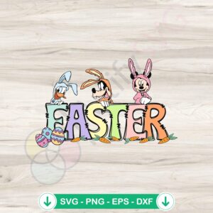 Disney Easter Mickey and Friends bunny svg file for cutting