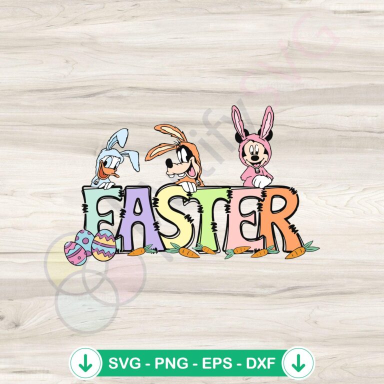Disney Easter Mickey and Friends bunny svg file for cutting