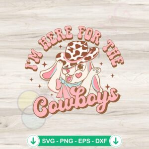 Cowboys Easter Bunny SVG file for Cricut cutting machine