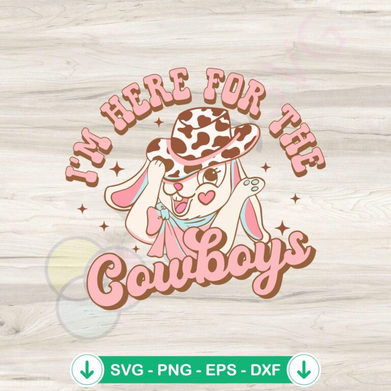 Cowboys Easter Bunny SVG file for Cricut cutting machine