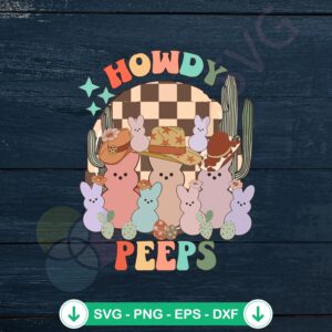 Western Howdy Bunnies SVG file for Cricut and DIY crafts
