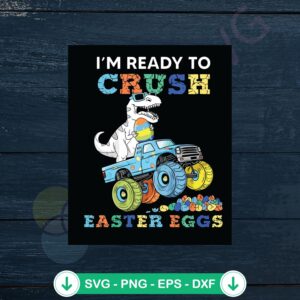 Kids Easter Eggs Monster Truck SVG file for cutting machine