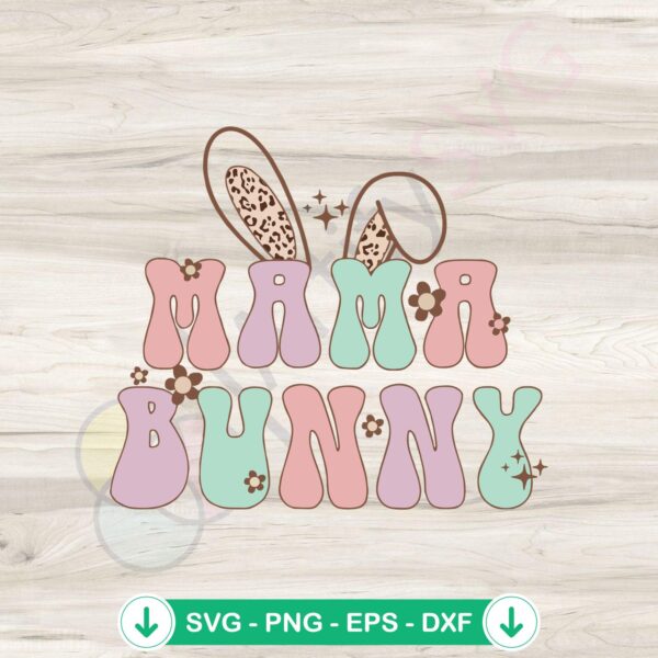 Mama Bunny Family Easter cutting file svg file for cricut