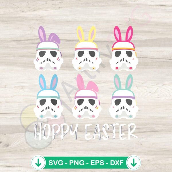 Star Wars Easter Storm Troopers Bunny Ear svg file for cricut cutting