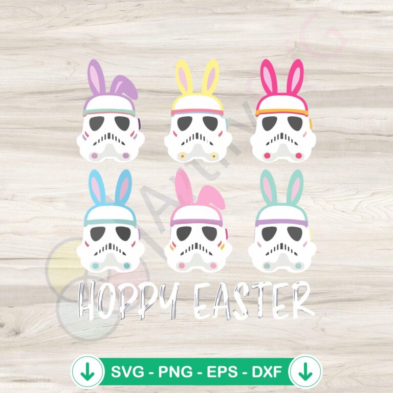 Star Wars Easter Storm Troopers Bunny Ear svg file for cricut cutting