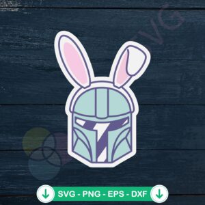 Mandalorian Mando Easter Bunny svg file for cutting machines