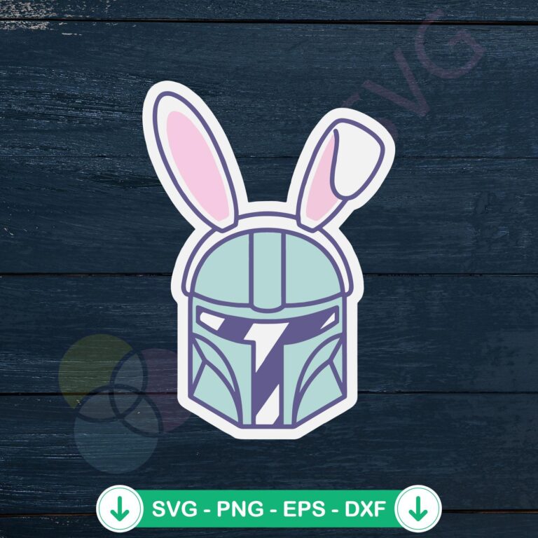 Mandalorian Mando Easter Bunny svg file for cutting machines