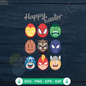 Easter Avengers SVG file for cutting machines and craft projects