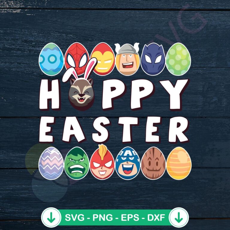 Marvel Super Hero Easter Egg SVG file for cutting machine