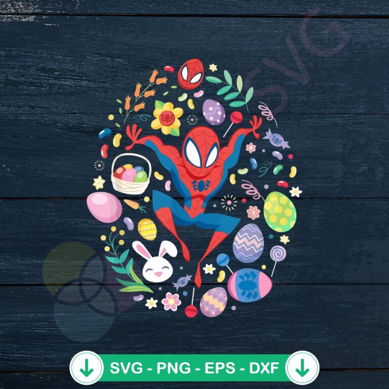 Spiderman Cartoon Easter Egg SVG Designs - Marvel Inspired Files 2 Spiderman cartoon Easter egg SVG file for Cricut cutting