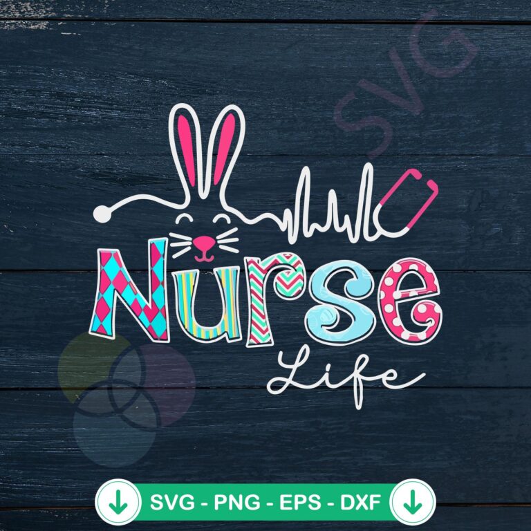 Nurse Life Stethoscope SVG file for Cricut cutting file