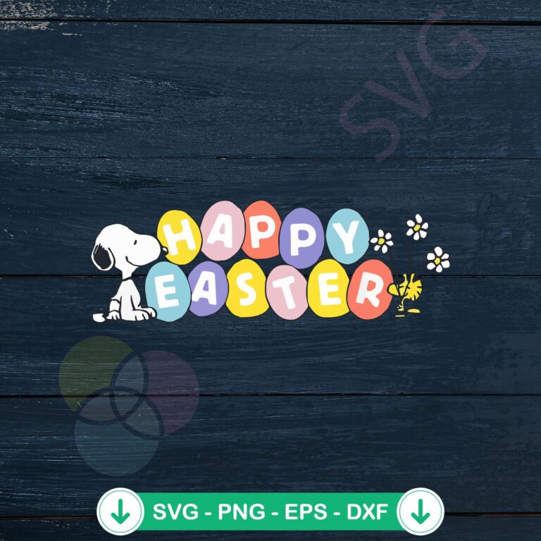 Snoopy Happy Easter Egg SVG Cutting Files - Best Peanuts Digital Designs 2 Snoopy Happy Easter Egg SVG file, cricut cutting file