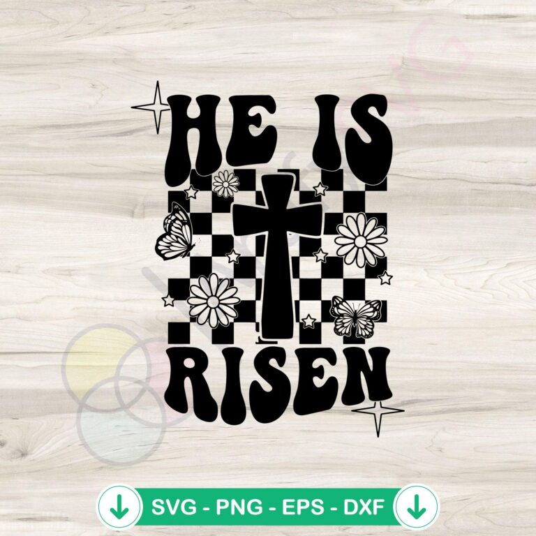 He Is My Risen Easter Christian Cross svg file for cricut