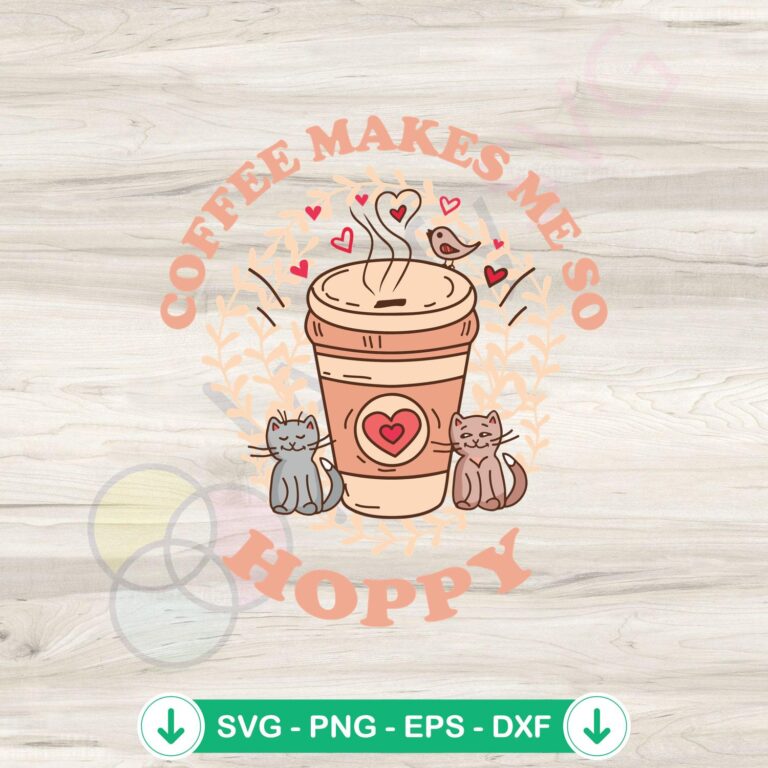 Vintage Easter Coffee SVG file for Cricut cutting machines