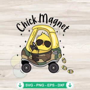 Funny Easter Bunny SVG file for Cricut - Chick Magnet cutting file