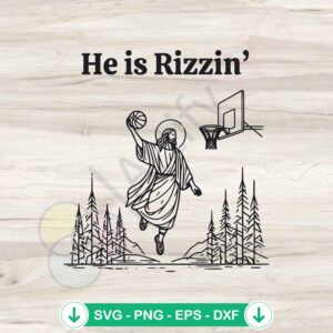 Funny Easter Jesus Playing Basketball SVG file for cutting