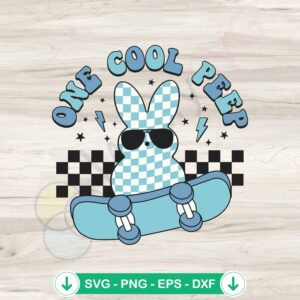 One Cool Peep Skateboard SVG file for Cricut cutting machine