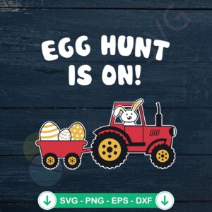 Easter Bunny Riding Tractor SVG file for Cricut cutting machine