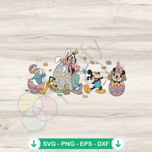 Easter Bunnies Disney Friends SVG file for Cricut