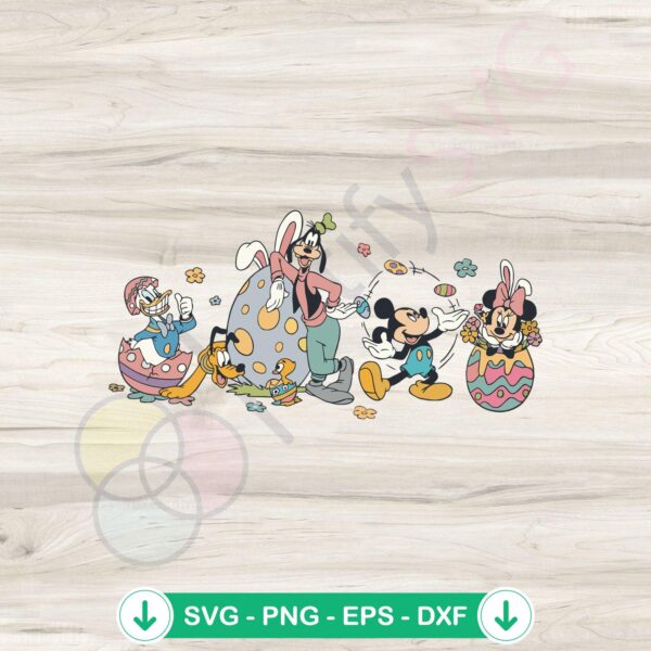 Easter Bunnies Disney Friends SVG file for Cricut