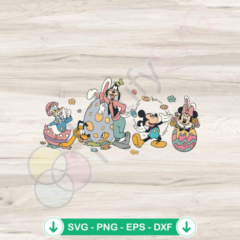 Easter Bunnies Disney Friends SVG file for Cricut