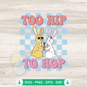 Too Hip To Hop Bunny Couples SVG file for cricut cutting
