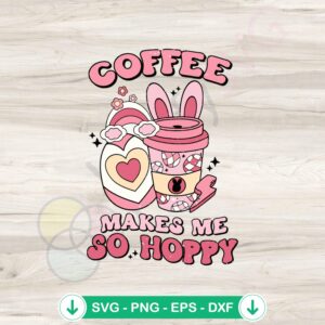 Happy Coffee SVG file for Cricut, cutting file design