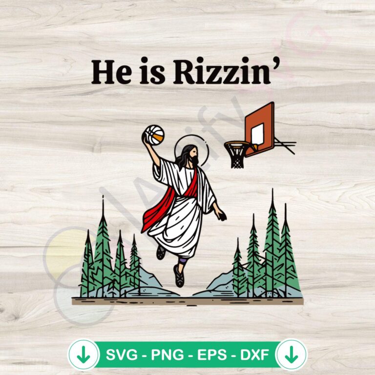 He is Rizzin Funny Easter Jesus SVG file for Cricut and Silhouette