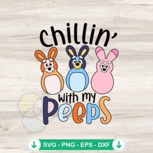 Funny Bluey Easter SVG file for Cricut cutting machine