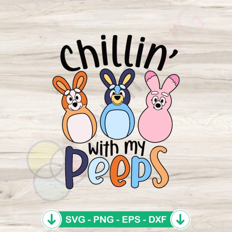 Funny Bluey Easter SVG file for Cricut cutting machine