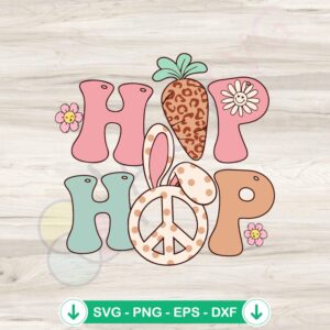 Vintage Easter Day Hip Hop SVG file for Cricut cutting machine