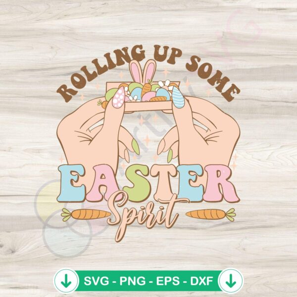 Rolling Up Easter Spirit SVG file for Cricut cutting machine