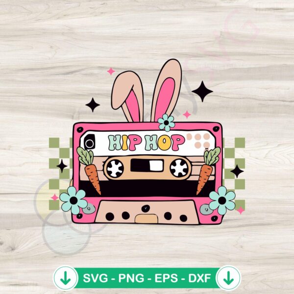 Hip Hop Easter Bunny SVG file for cricut svg cutting file