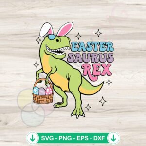 Easter Saurus Rex SVG file for Cricut cutting machines