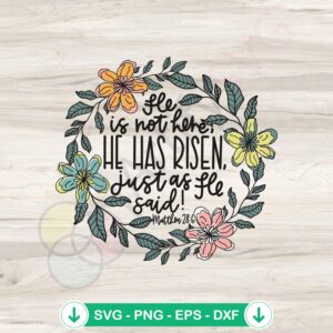 He Has Risen SVG file for Cricut cutting machine