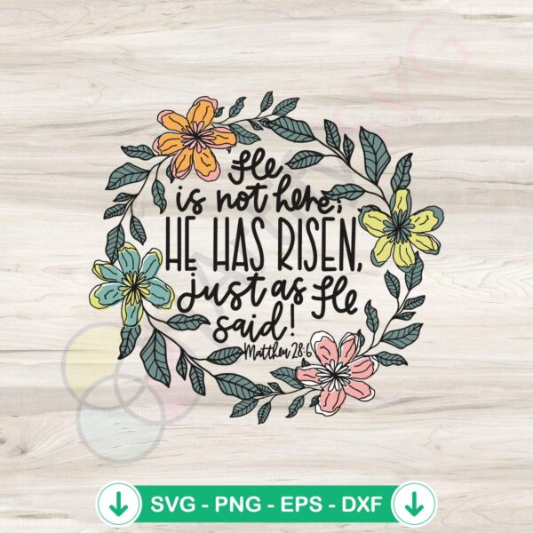 He Has Risen SVG file for Cricut cutting machine