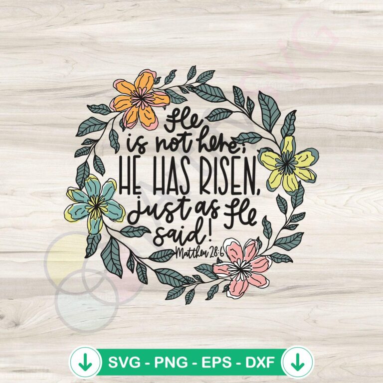 He Has Risen SVG Files for Cricut - Religious Easter Design 2 He Has Risen SVG file for Cricut cutting machine