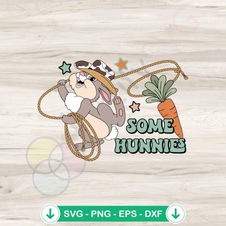 Catching Some Hunnies Bunny Easter Day SVG Files for Cricut' - Spring Holiday Design Pack 2 Catching Some Hunnies Bunny SVG file, cricut cutting file