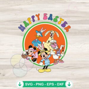 Mickey and Friends Easter SVG file, cricut svg cut file