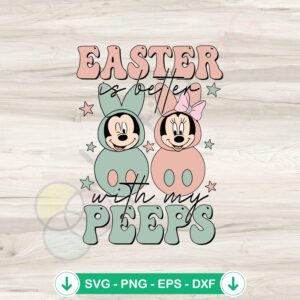 Mickey Minnie Easter Peeps SVG file for Cricut cut file