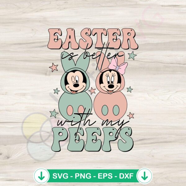 Mickey Minnie Easter Peeps SVG file for Cricut cut file