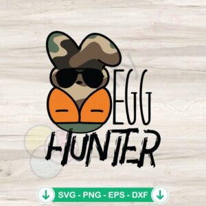 Egg Hunter Easter Bunny SVG file for Cricut cutting machine