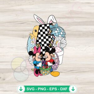 Funny Easter Eggs Mickey Minnie SVG file for cutting machines