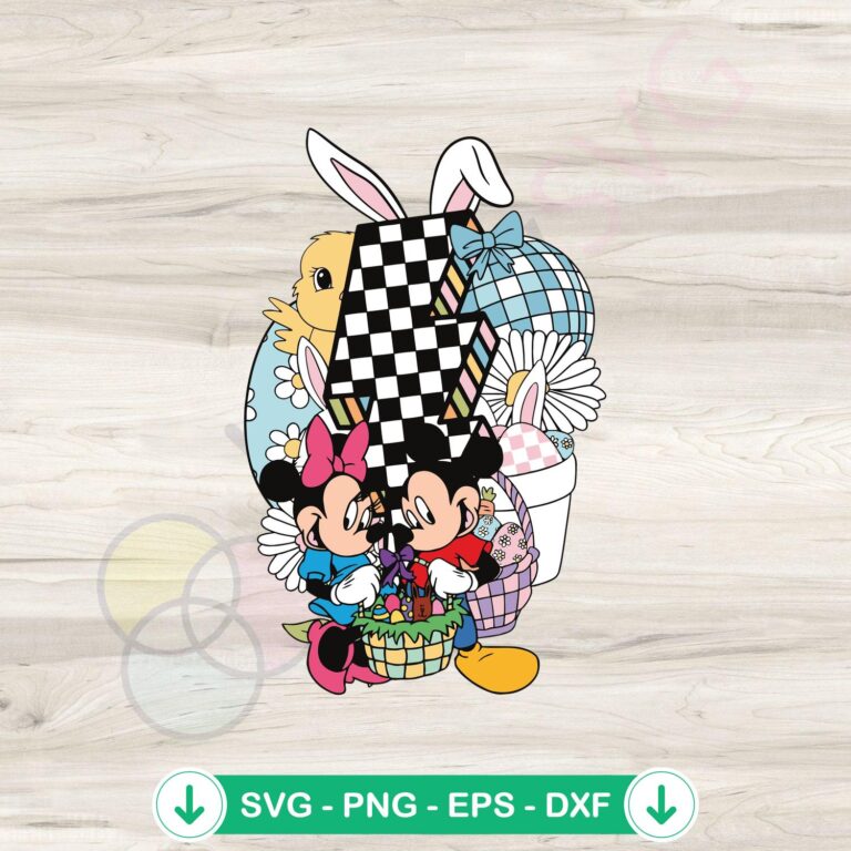 Funny Easter Eggs Mickey Minnie Lightning Bolt SVG Clipart - Easter SVG Clipart 2 Funny Easter Eggs Mickey Minnie SVG file for cutting machines