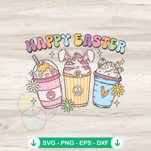 Happy Easter Bunny Coffee SVG file for cricut cutting projects