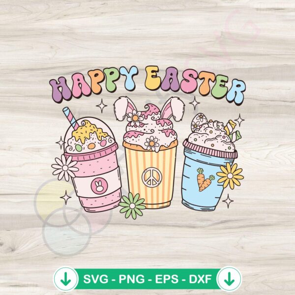 Happy Easter Bunny Coffee SVG file for cricut cutting projects